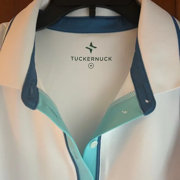Tuckernuck White Polo Dress with Blue Trim - Picture 2 of 5